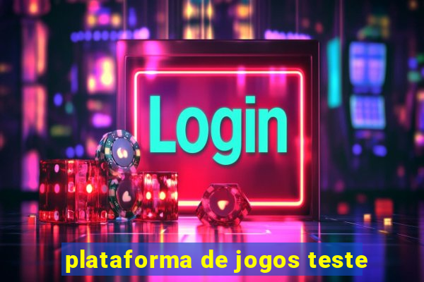 plataforma de jogos teste