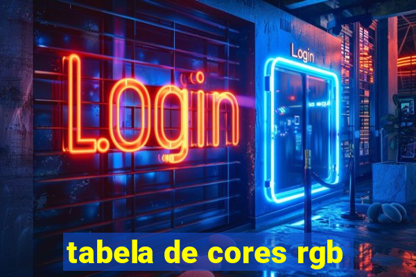 tabela de cores rgb