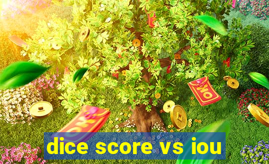 dice score vs iou