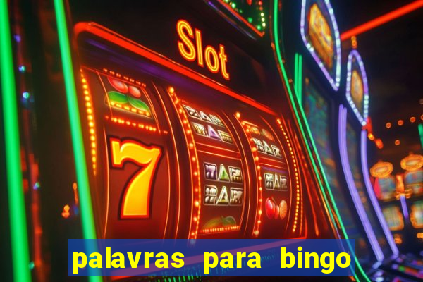 palavras para bingo cha de bebe