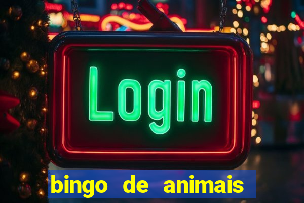 bingo de animais para educa??o infantil