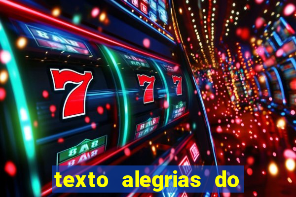texto alegrias do natal com interpretação e gabarito
