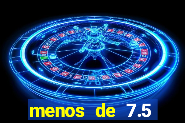menos de 7.5 escanteios o que significa
