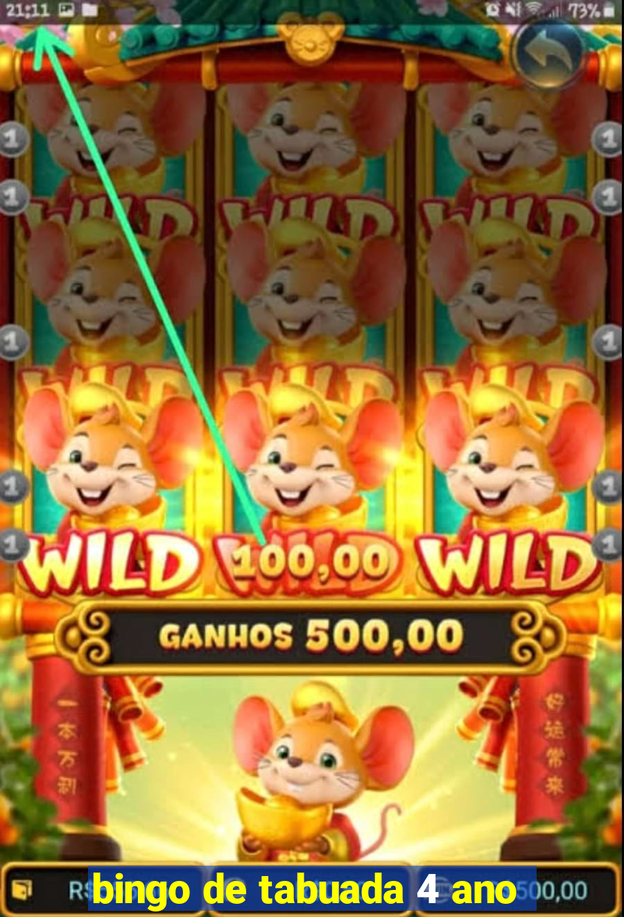 bingo de tabuada 4 ano