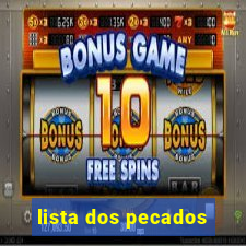 lista dos pecados
