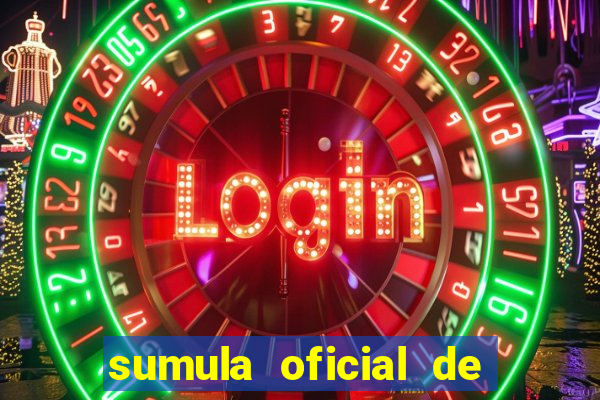 sumula oficial de futebol 7 society excel