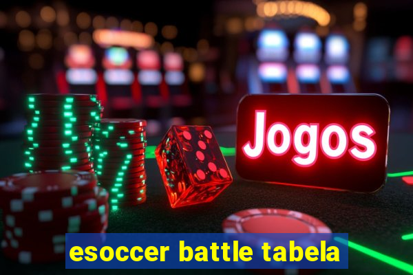 esoccer battle tabela