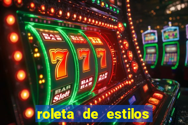 roleta de estilos de roupas